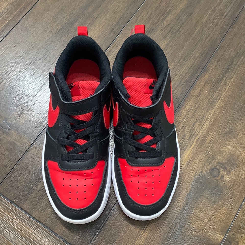 Red and black Nike Kids' Court Borough Low 2